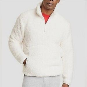 Wondershop Men's Faux Sherling Half Zip-up Sweatshirt Pullover